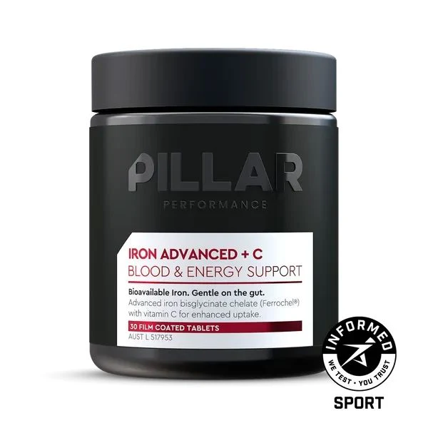 PILLAR Iron Advanced + C Blood & Energy Support - 30 Tablets