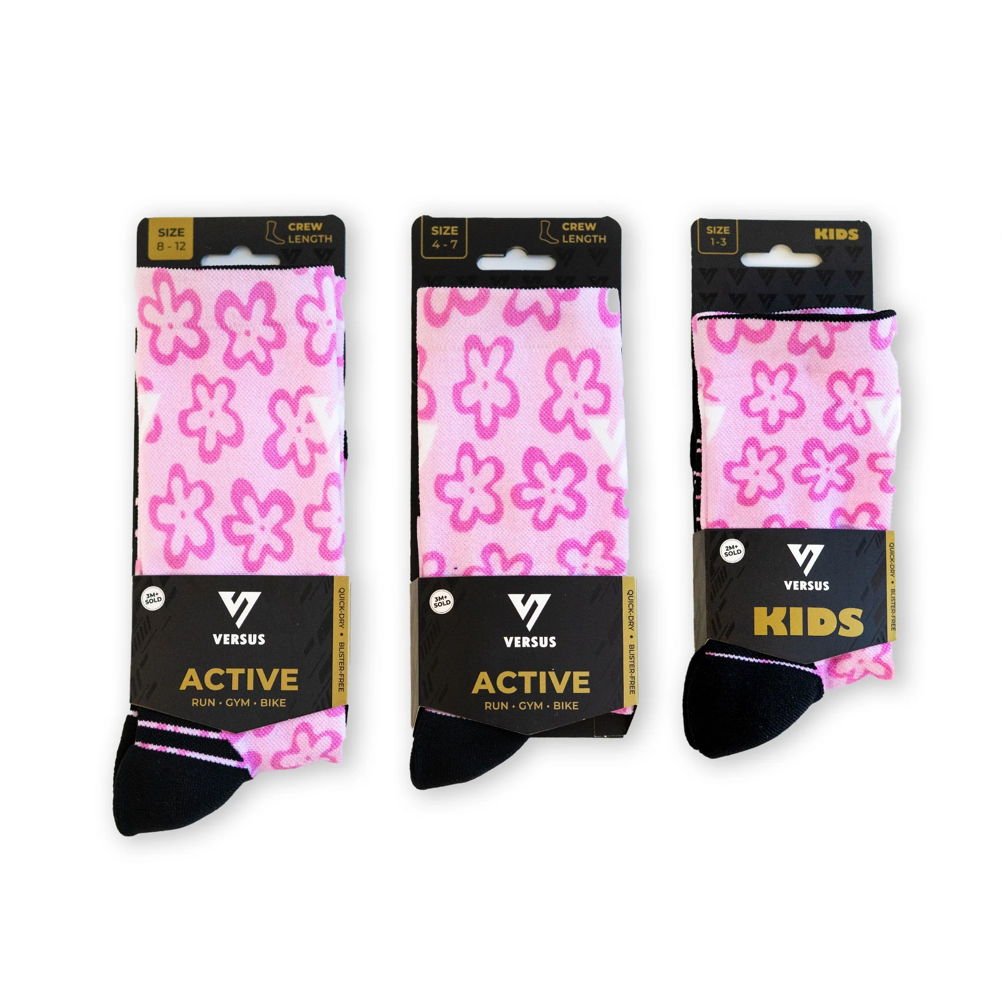 Versus Pink Flower Power Active Crew Socks - Image 8