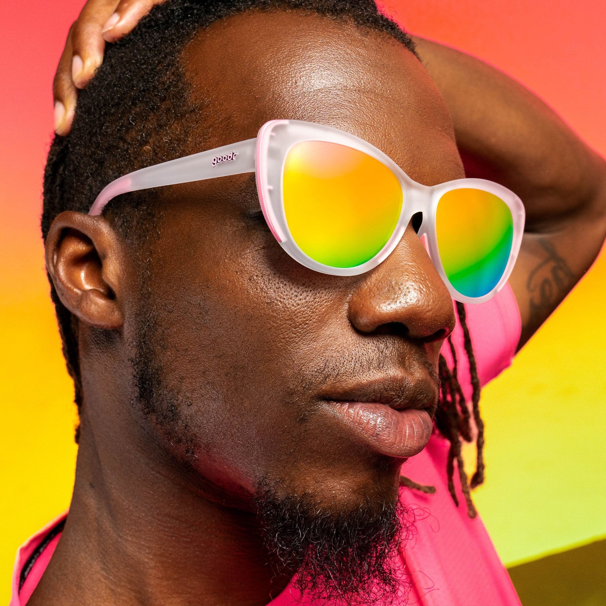 goodr Glam G - Sports Sunglasses - Rainbow Runway Ready - Image 5