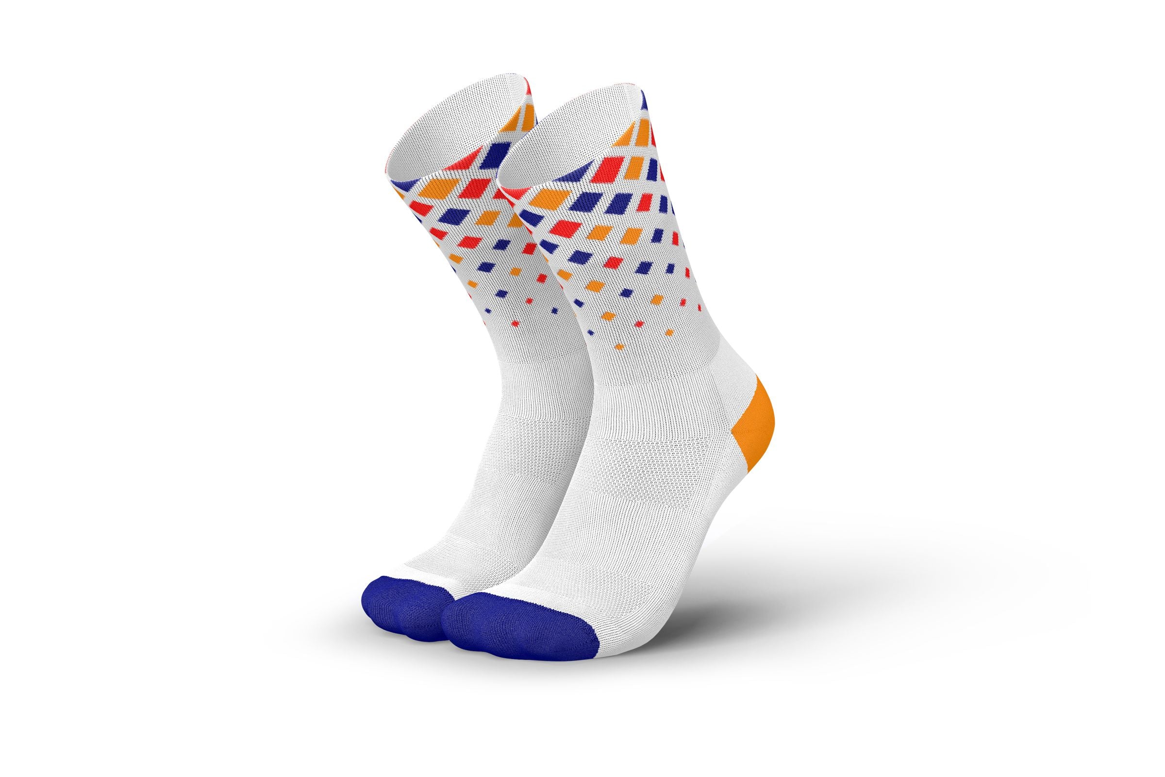 Incylence Running Crystals White Purple Orange Socks