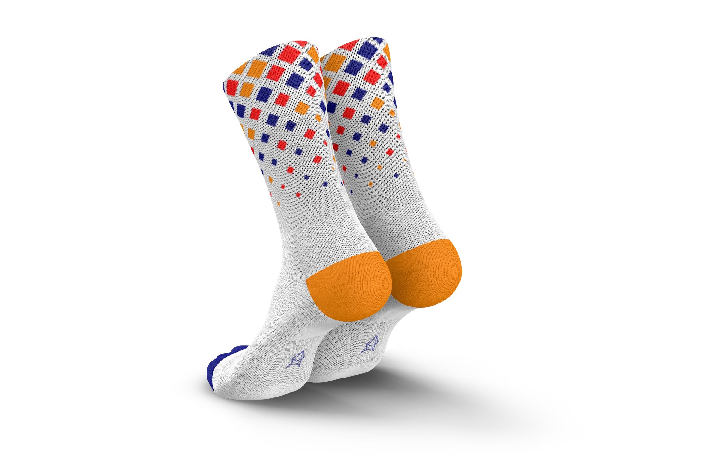 Incylence Running Crystals White Purple Orange Socks - Image 2