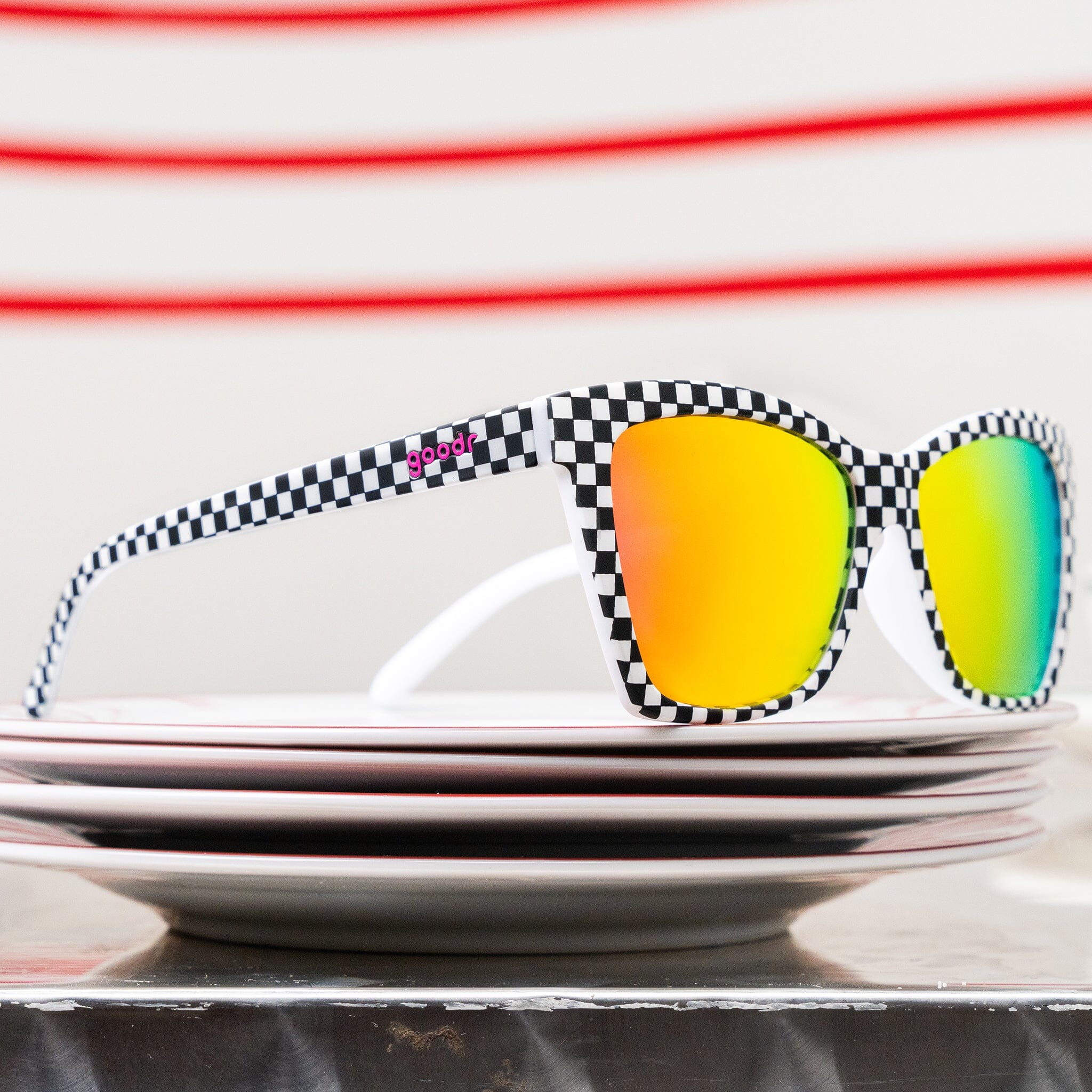 goodr Pop G - Sports Sunglasses - Server With a Checkered Past - Image 5