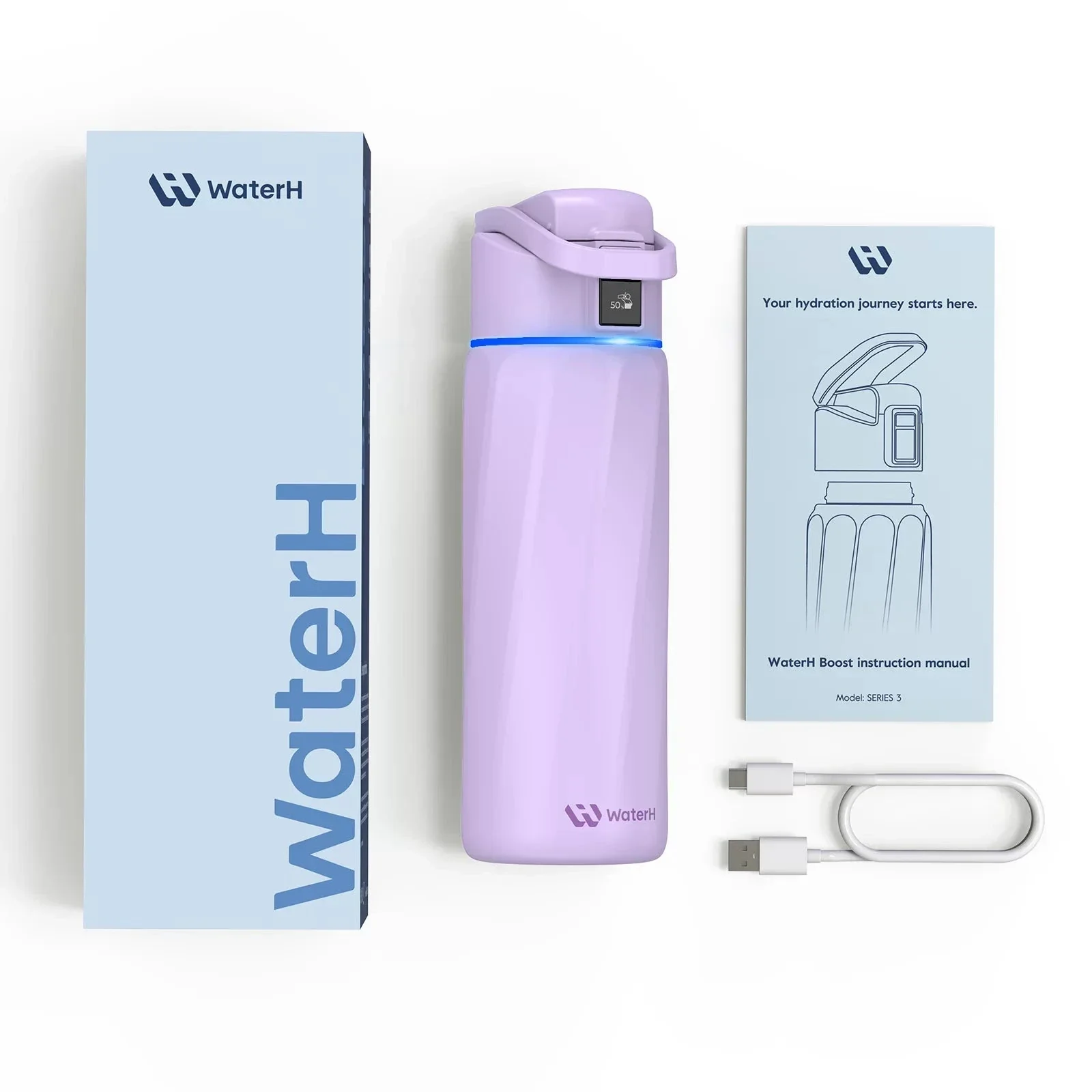 WaterH Boost Smart Water Bottle: 24 oz Hydration Tracker with APP & Insulation - Image 29
