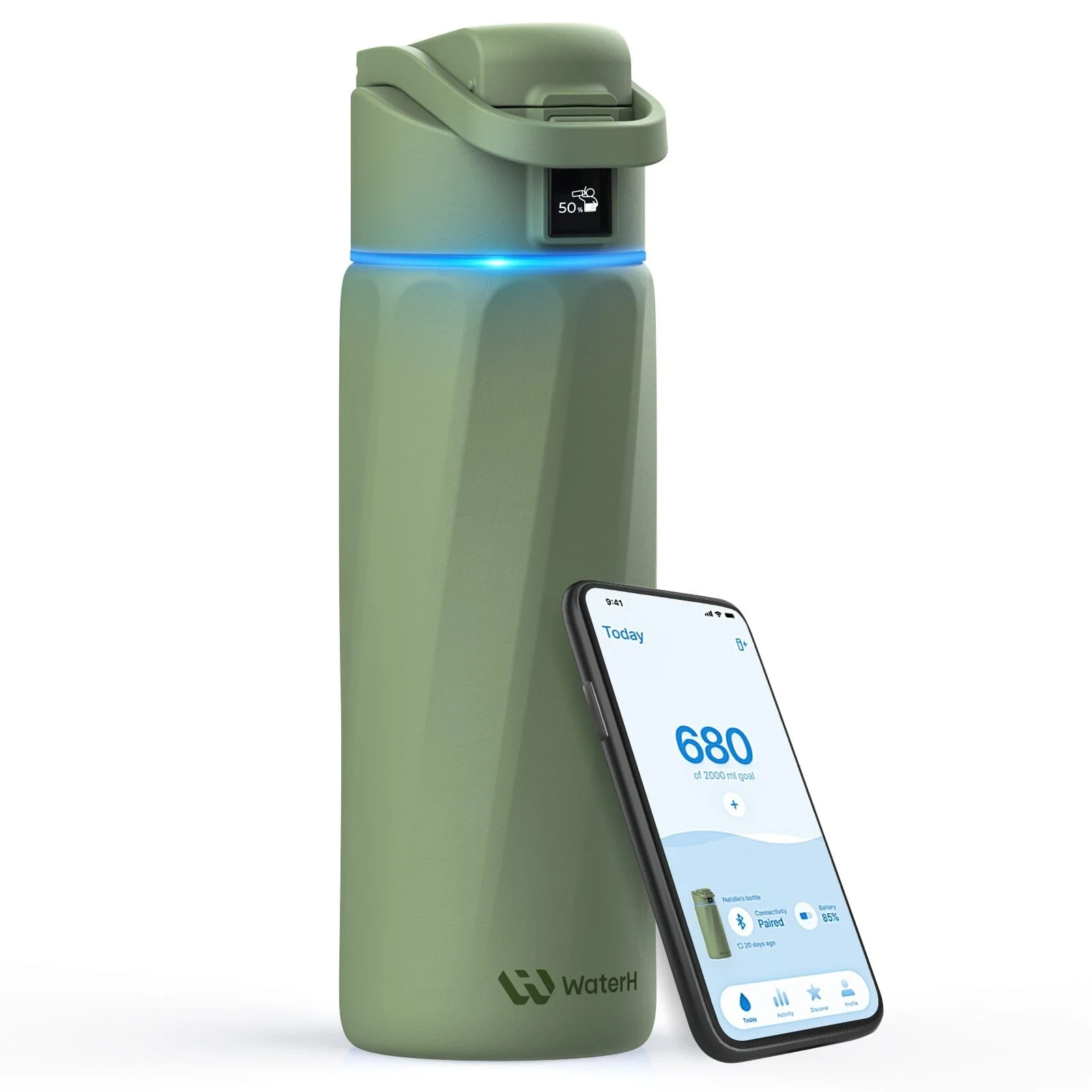 WaterH Boost Smart Water Bottle: 24 oz Hydration Tracker with APP & Insulation - Image 48