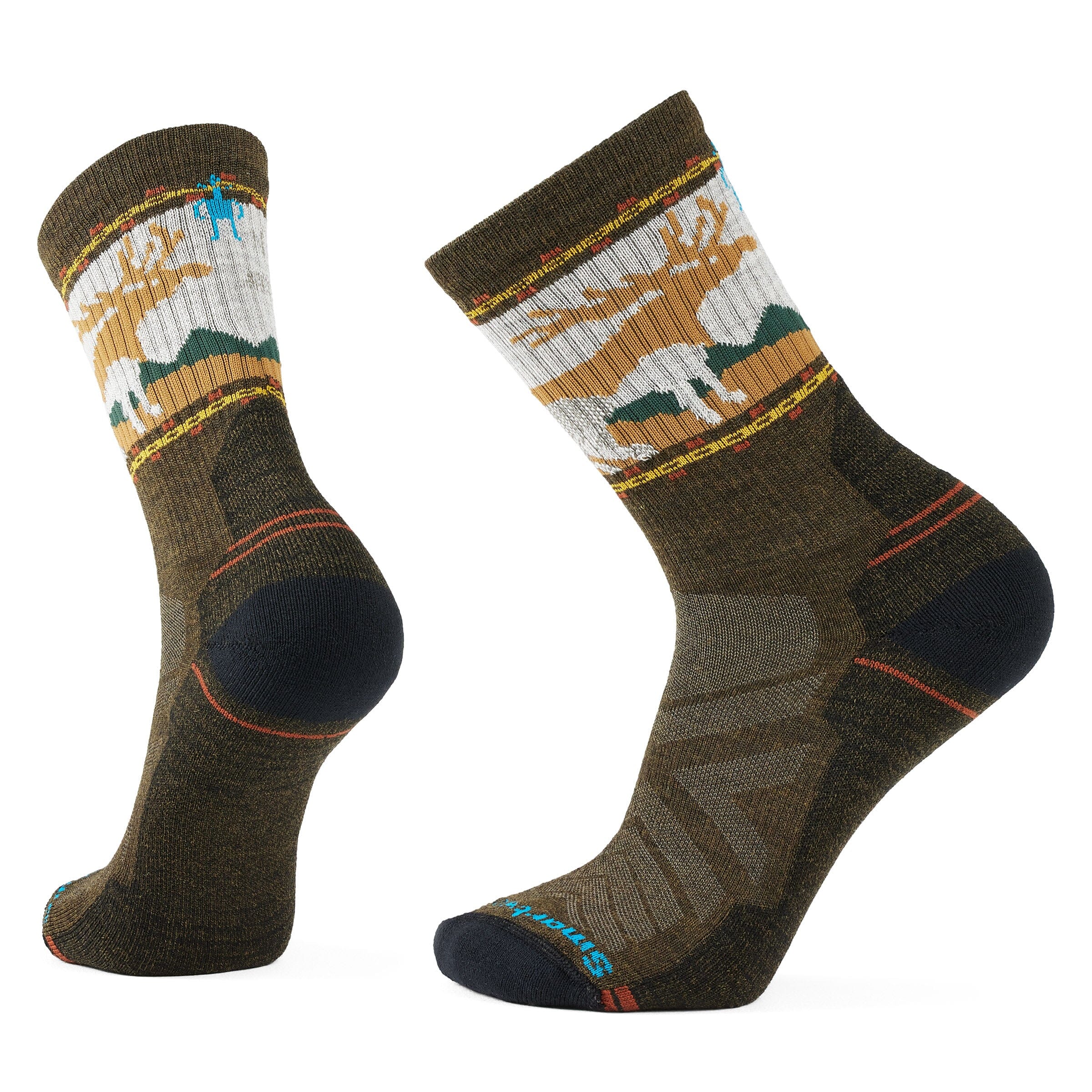 Smartwool Hike Light Cushion Mountain Moose Crew Socks - Image 2