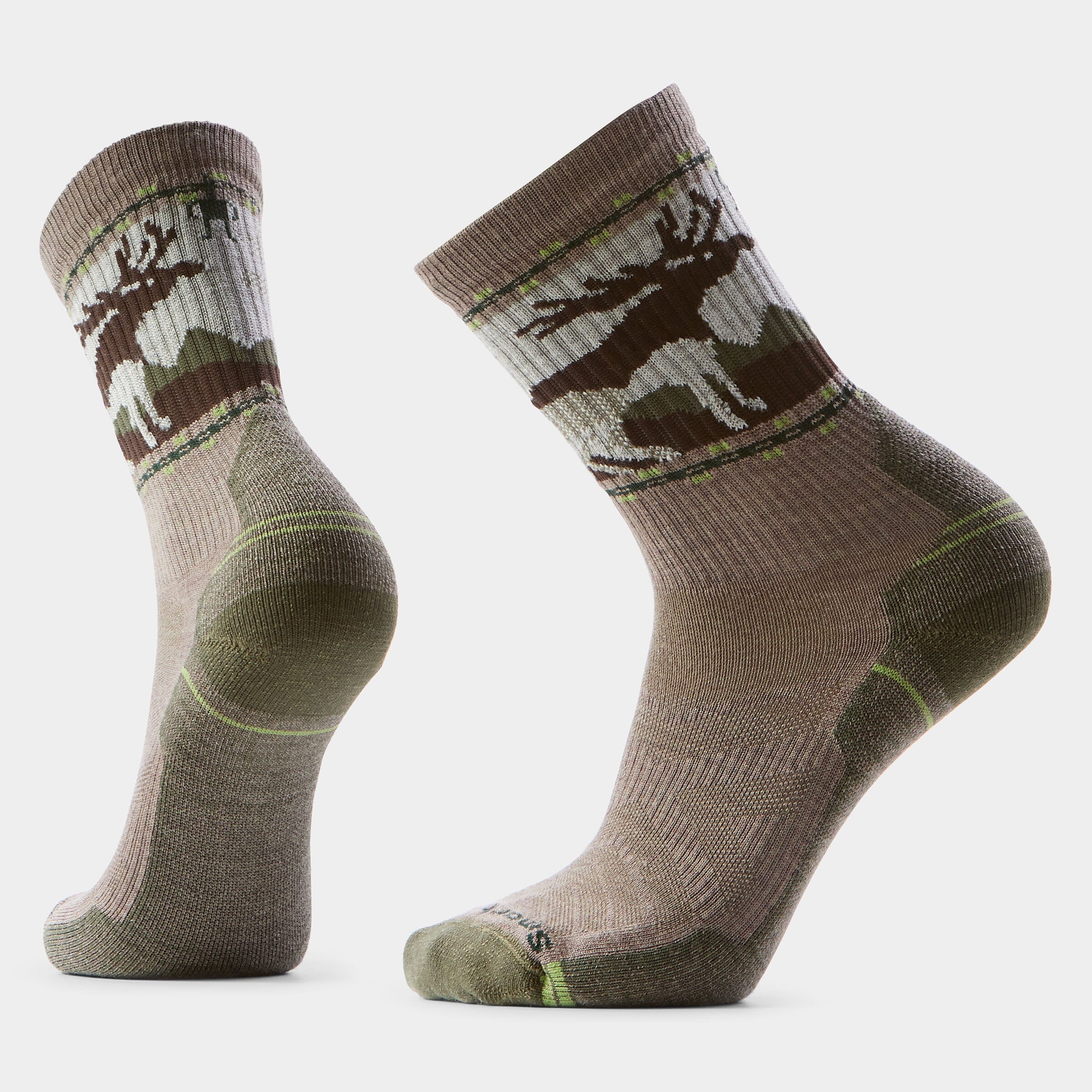 Smartwool Hike Light Cushion Mountain Moose Crew Socks - Image 3