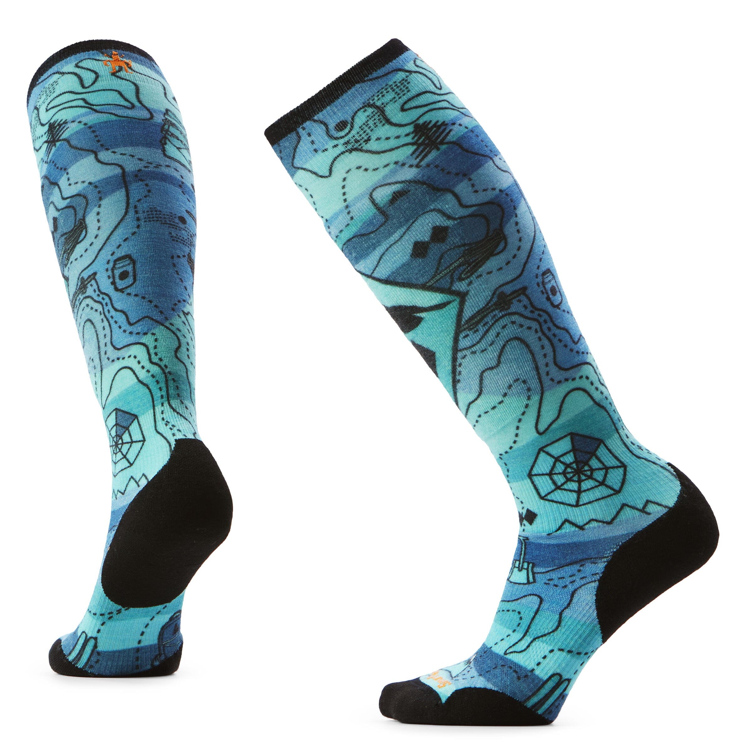 Smartwool Women's Ski Targeted Cushion Topo Treasures Print OTC Socks