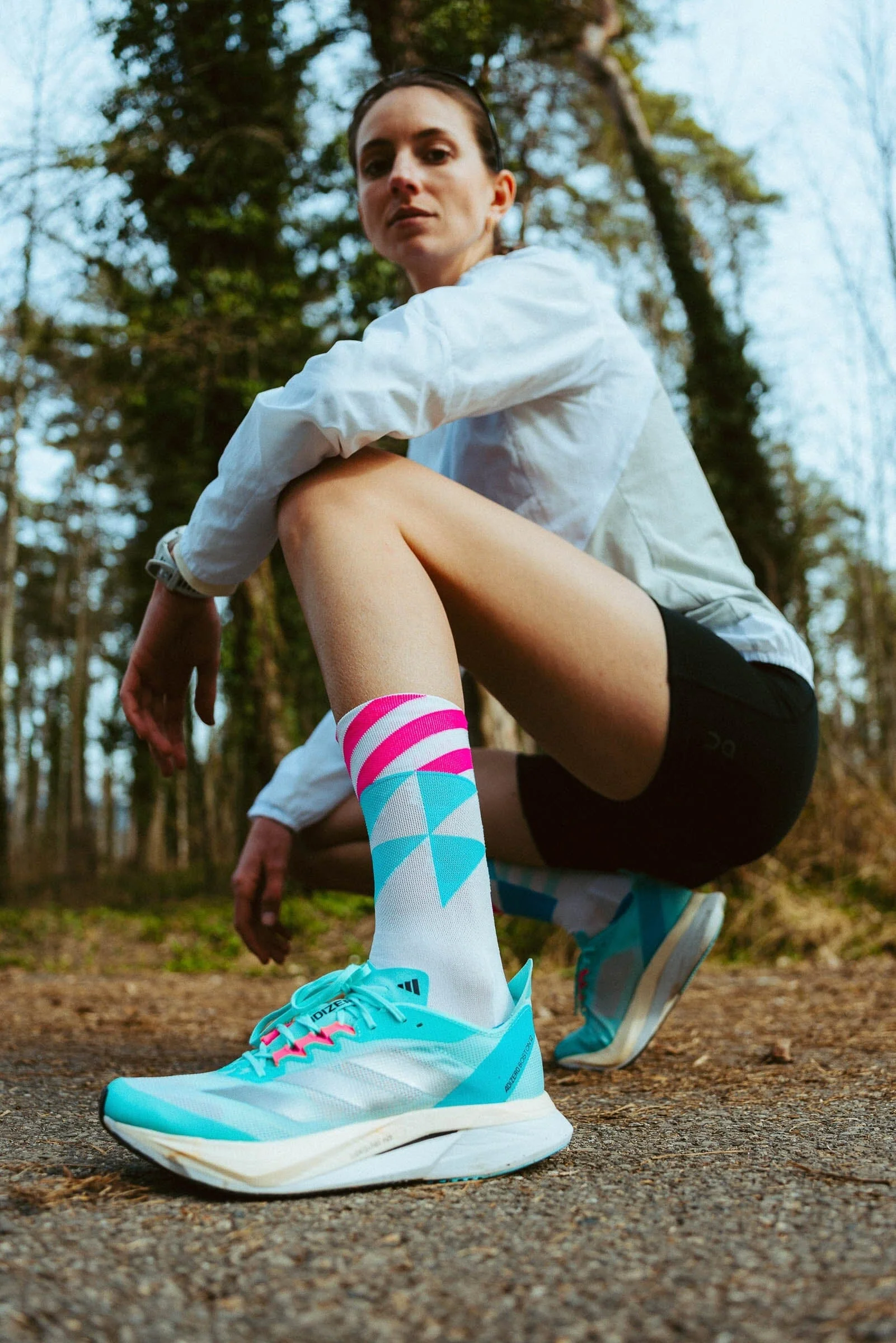 Incylence Ultralight Elements White Blue Pink Socks - Image 3