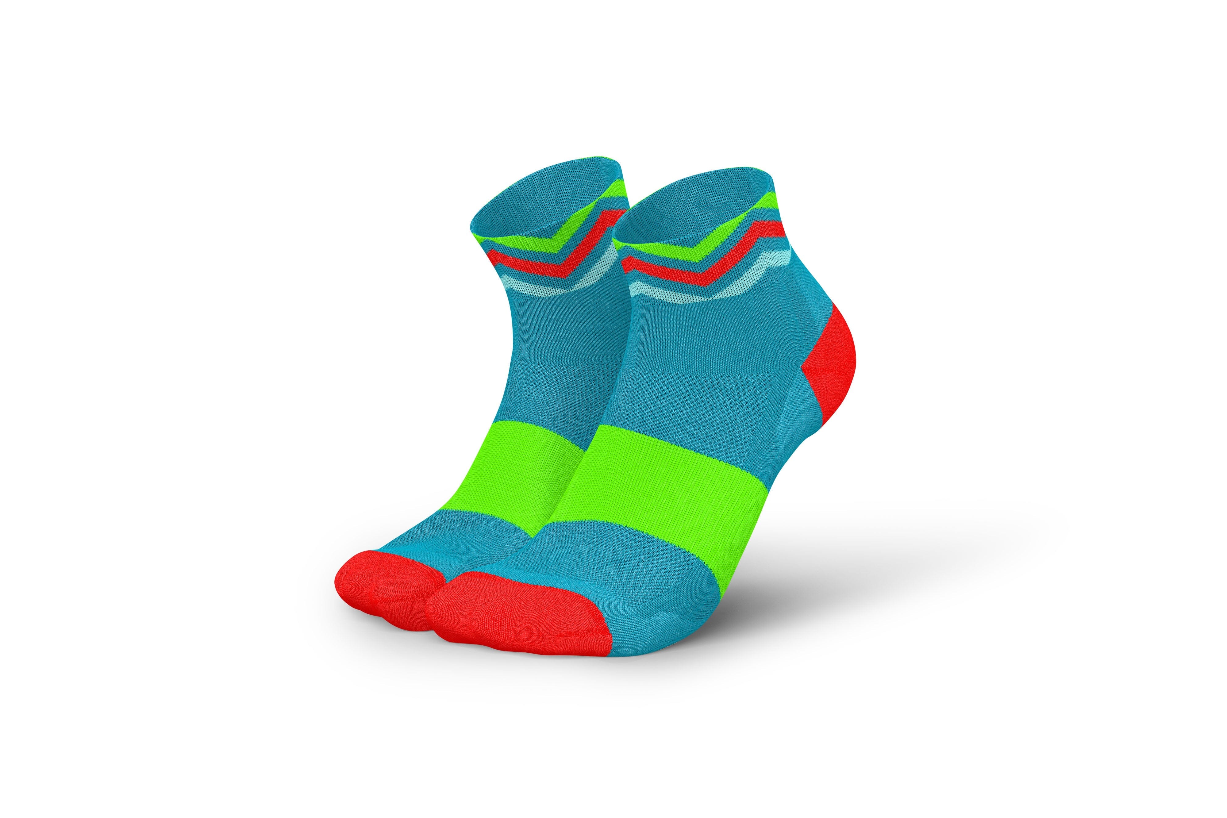 Incylence Ultralight Waves Short Cyan Green Socks