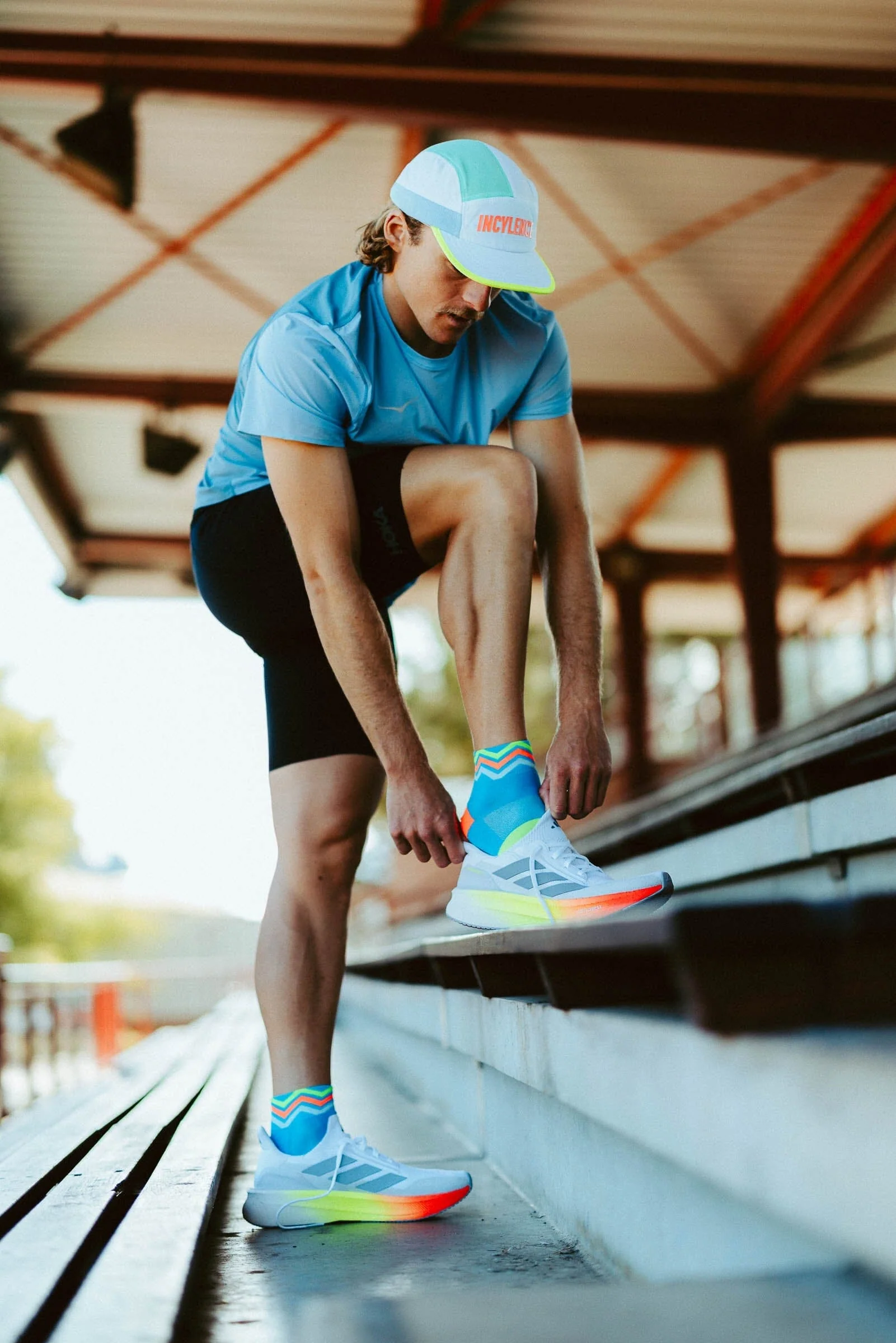 Incylence Ultralight Waves Short Cyan Green Socks - Image 5