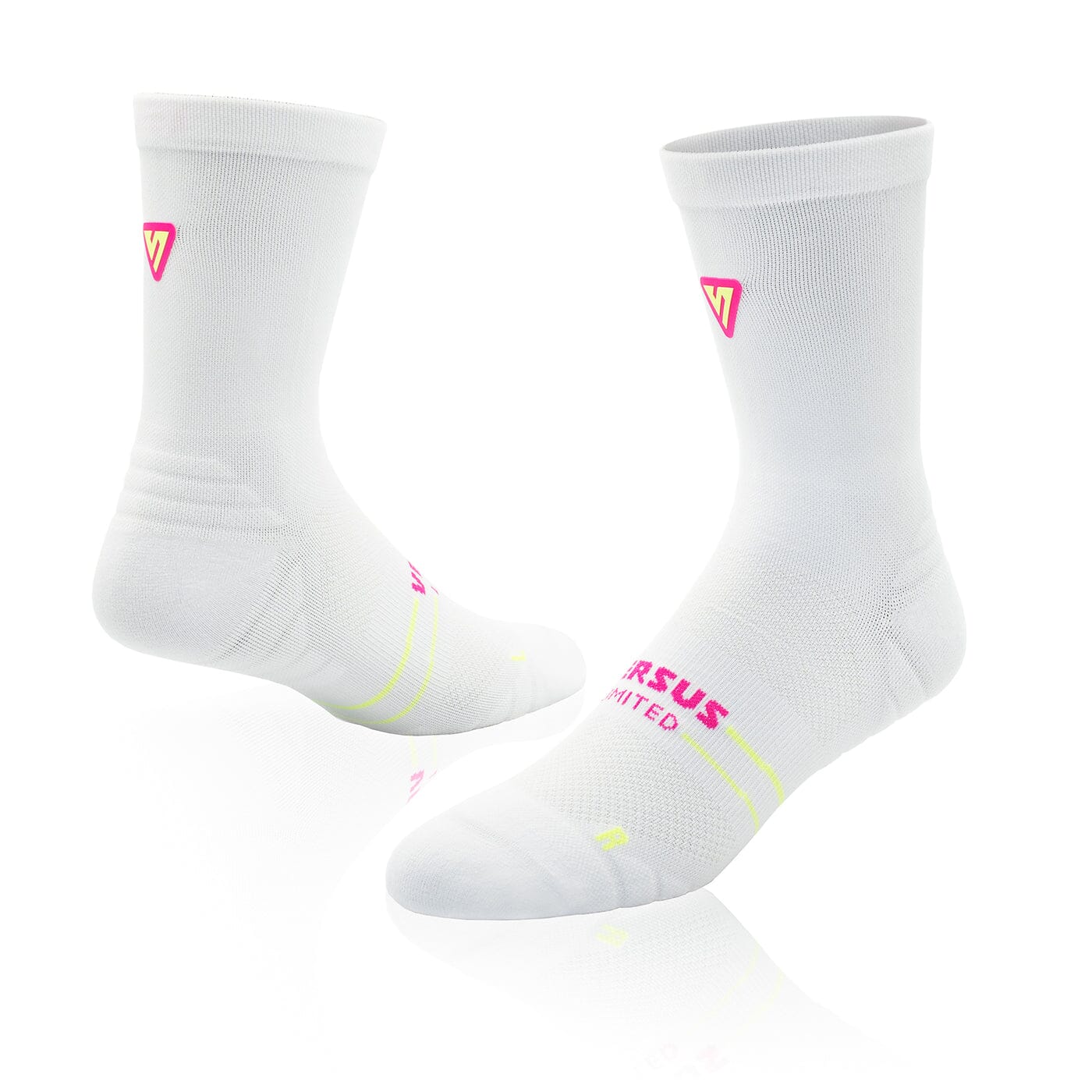 Versus Pink-Lime Limited Edition Active Crew Tab Socks