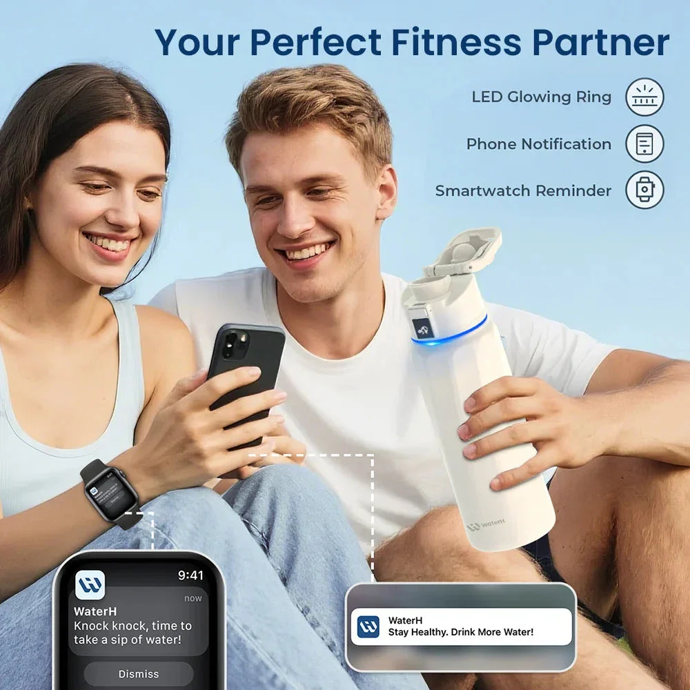 WaterH Boost Smart Water Bottle: 32 oz Hydration Tracker with APP & Insulation - Image 8