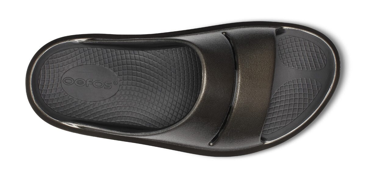 OOFOS Women's OOmega OOahh Stacked Sandal - Titanium Mirror - Image 9