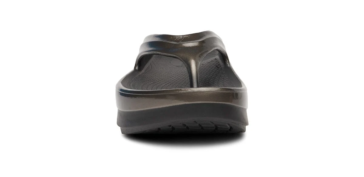 OOFOS Women's OOmega OOlala Stacked Sandal - Titanium Mirror - Image 6